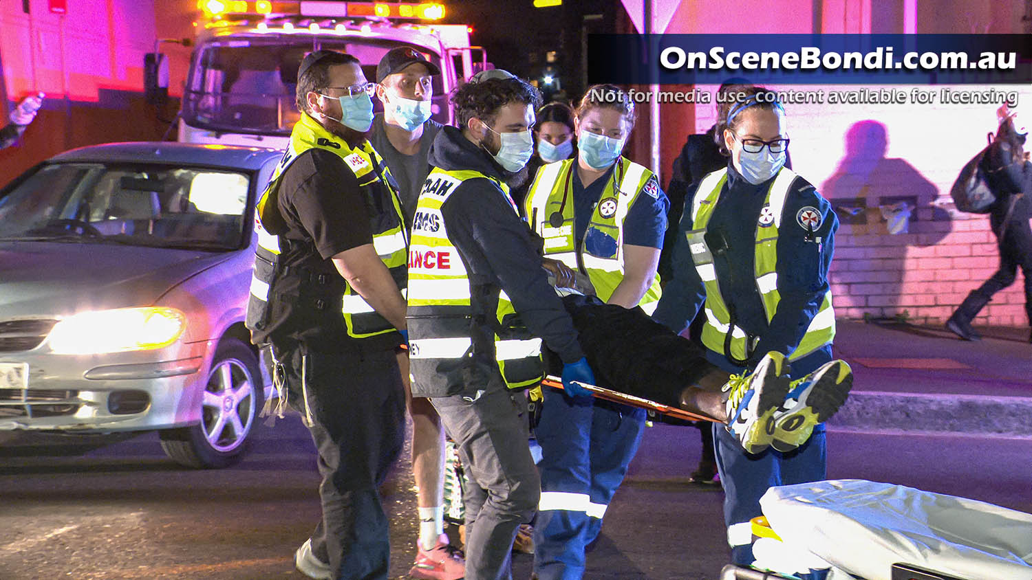 Motorcycle rider transported to hospital after crash in Bondi Junction