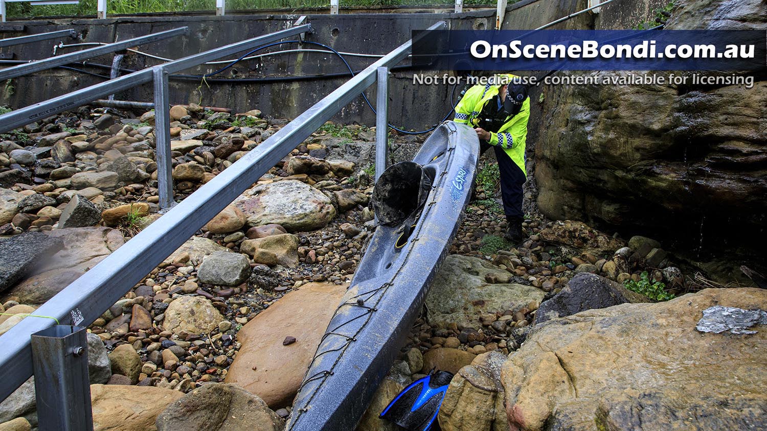 Major search operation initiated after Kayak found on rocks in Gordons Bay